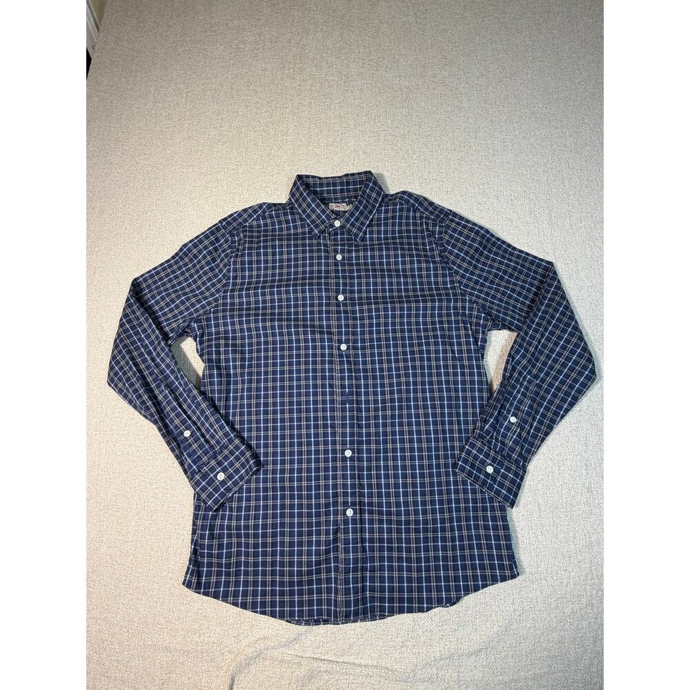 Faherty Men Large Blue Gray Long Sleeve Button Front Shirts Coastal Casual Lot 2